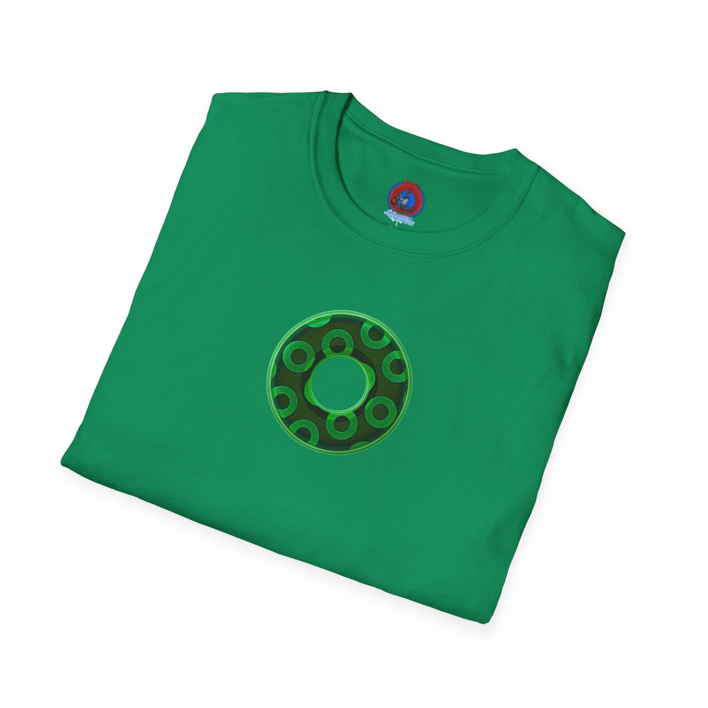 Plain Donuts/Unisex Soft-Style - "Plain Rustic Paradoxical Donuts" - light green/dark green donuts