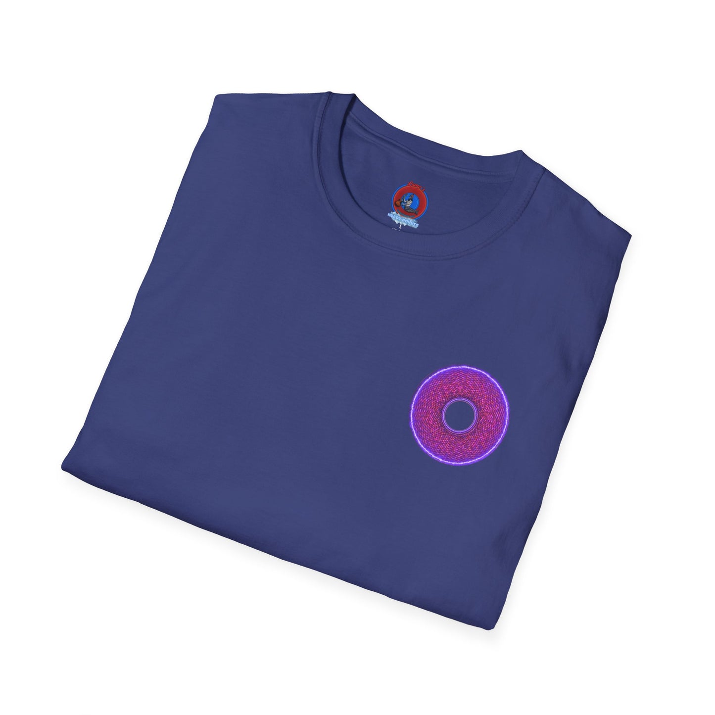 Classic Donut Tee - Unisex Soft-Style - "The Frankenstein Donut - It's Alive! " - series 1.0  - purple-ish donut