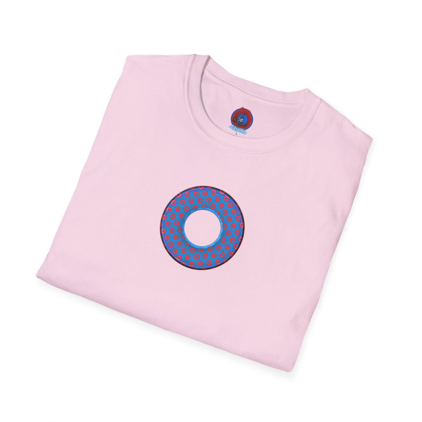 Plain Donuts/Unisex Soft-Style - "Plain Electric Paradoxical Donuts" - royal blue/red donuts