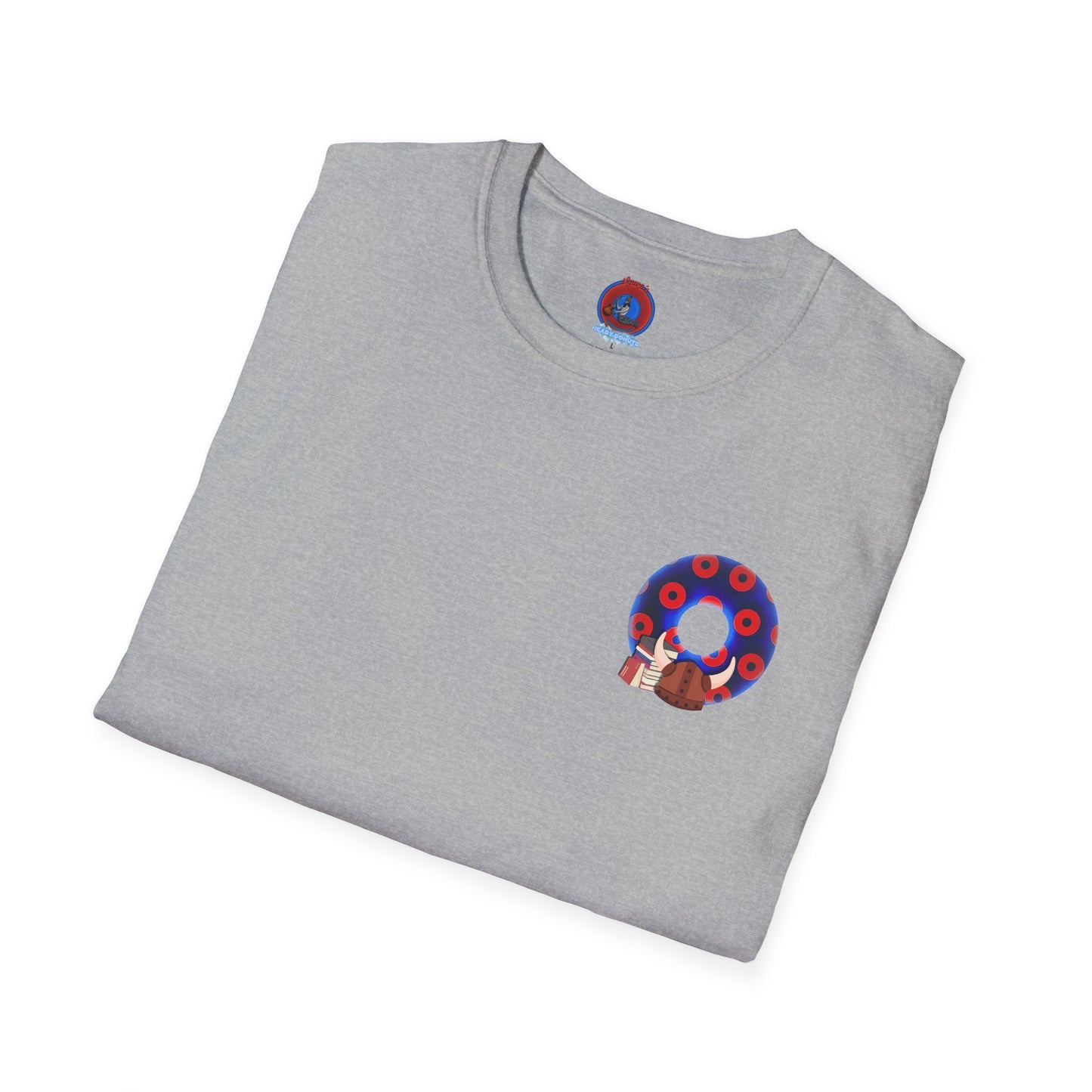 Classic Donut Tee - Unisex Soft-Style - "El Fuego Donut" - paradoxical blue/red donut
