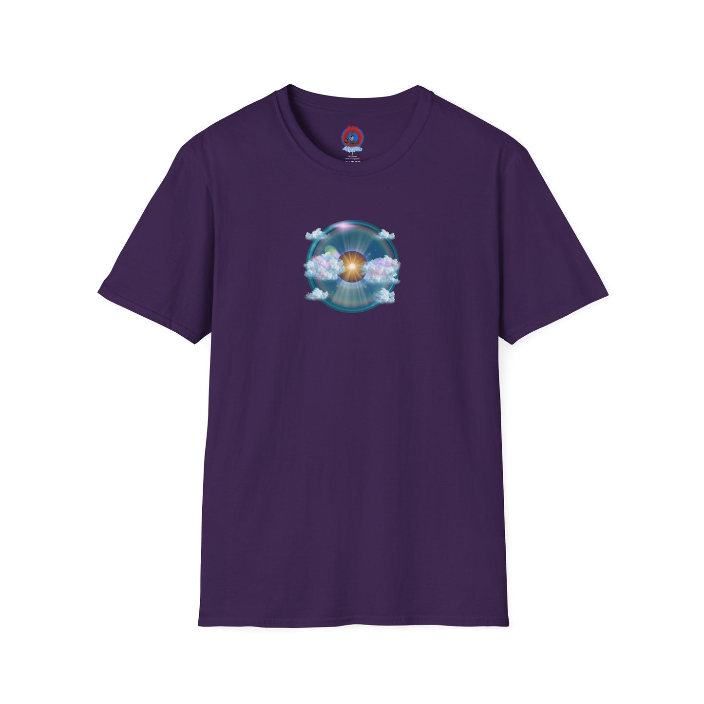 Classic Donut Tee - Unisex Soft-Style - "The Divided Donut" - vivid blue sky donut