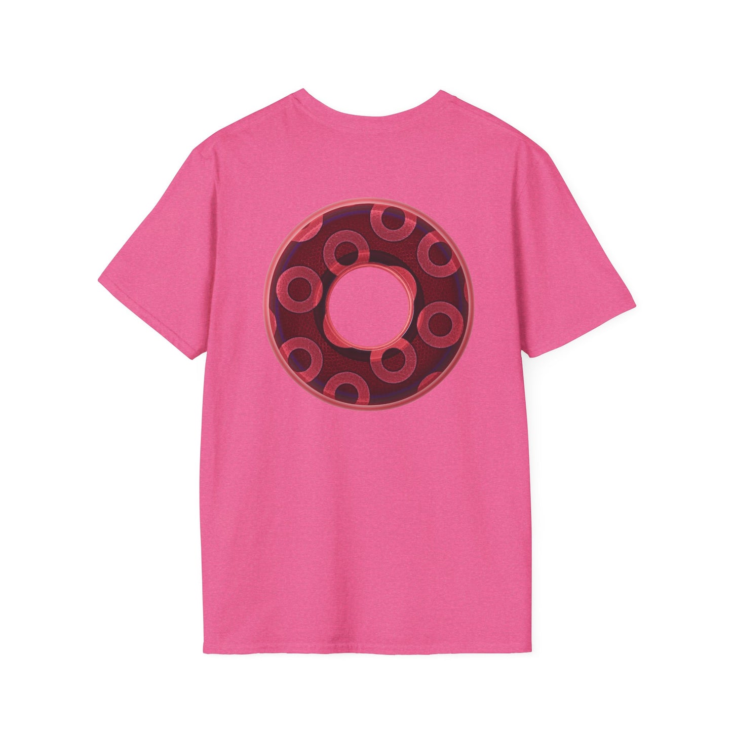 Plain Donuts/Unisex Soft-Style - "Plain Rustic Paradoxical Donuts" - magenta/burgundy donuts