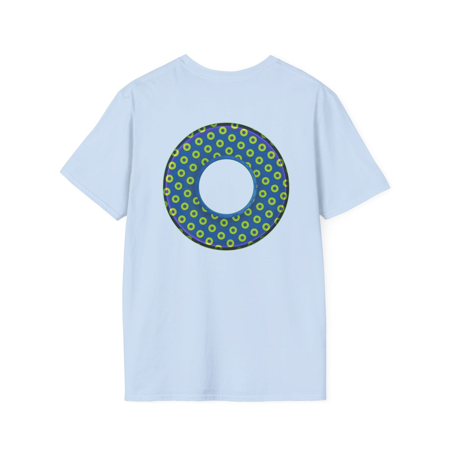 Plain Donuts/Unisex Soft-Style - "Plain Electric Paradoxical Donuts" - yellow/blue donuts