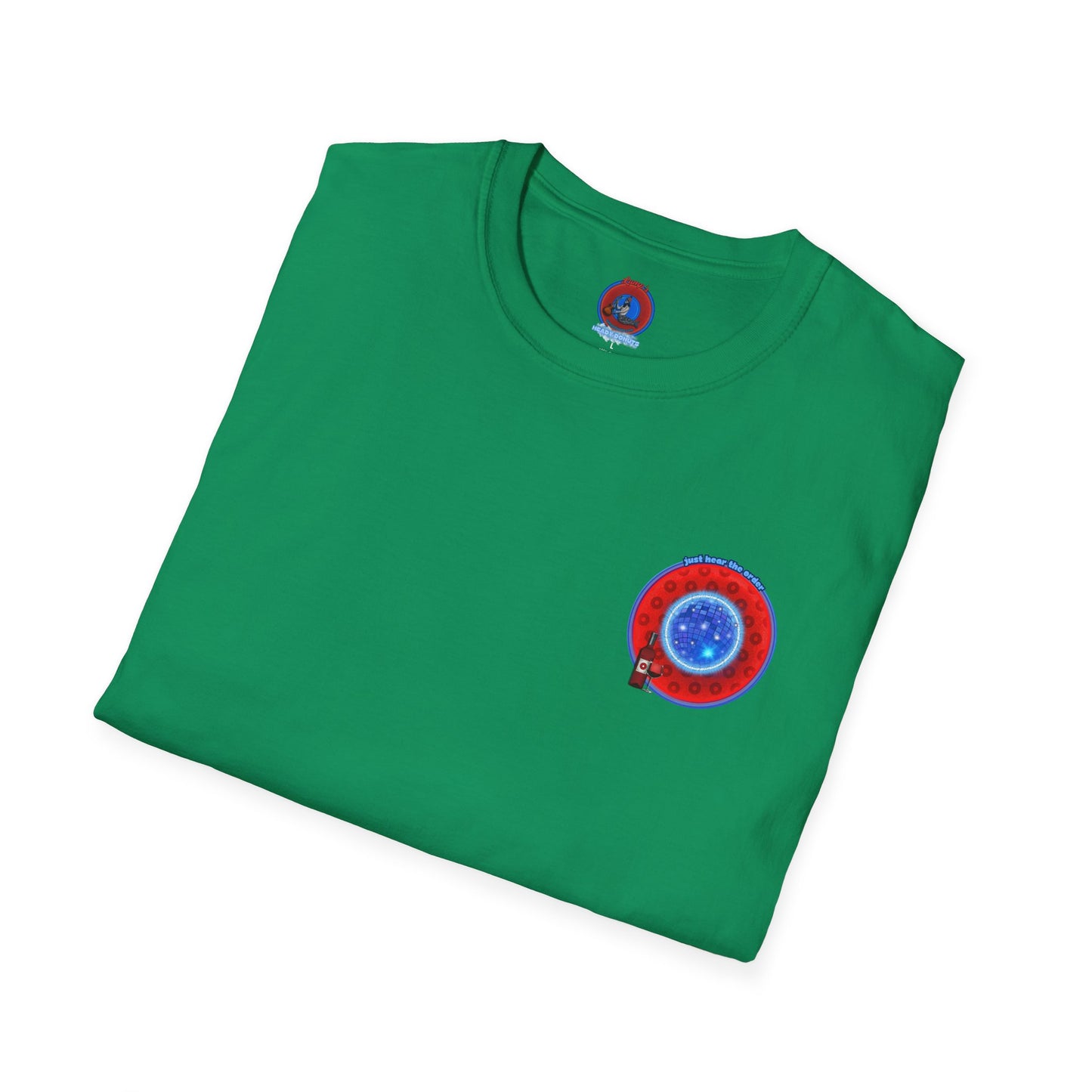 Classic Donut Tee - Unisex Soft-Style - "The Skipper's Donut" - red/blue paradoxical widemouthed donut