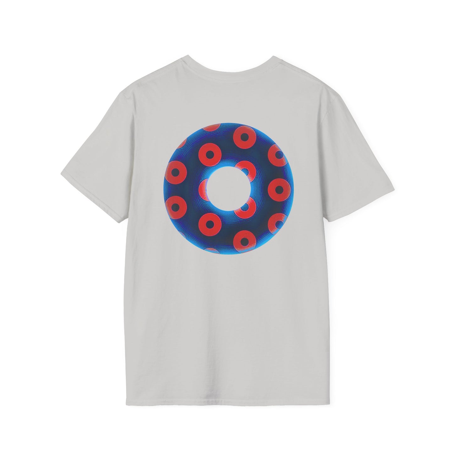 Plain Donuts/Unisex Soft-Style - "Plain Blimpy Paradoxical Donuts" - royal blue/bright red donuts