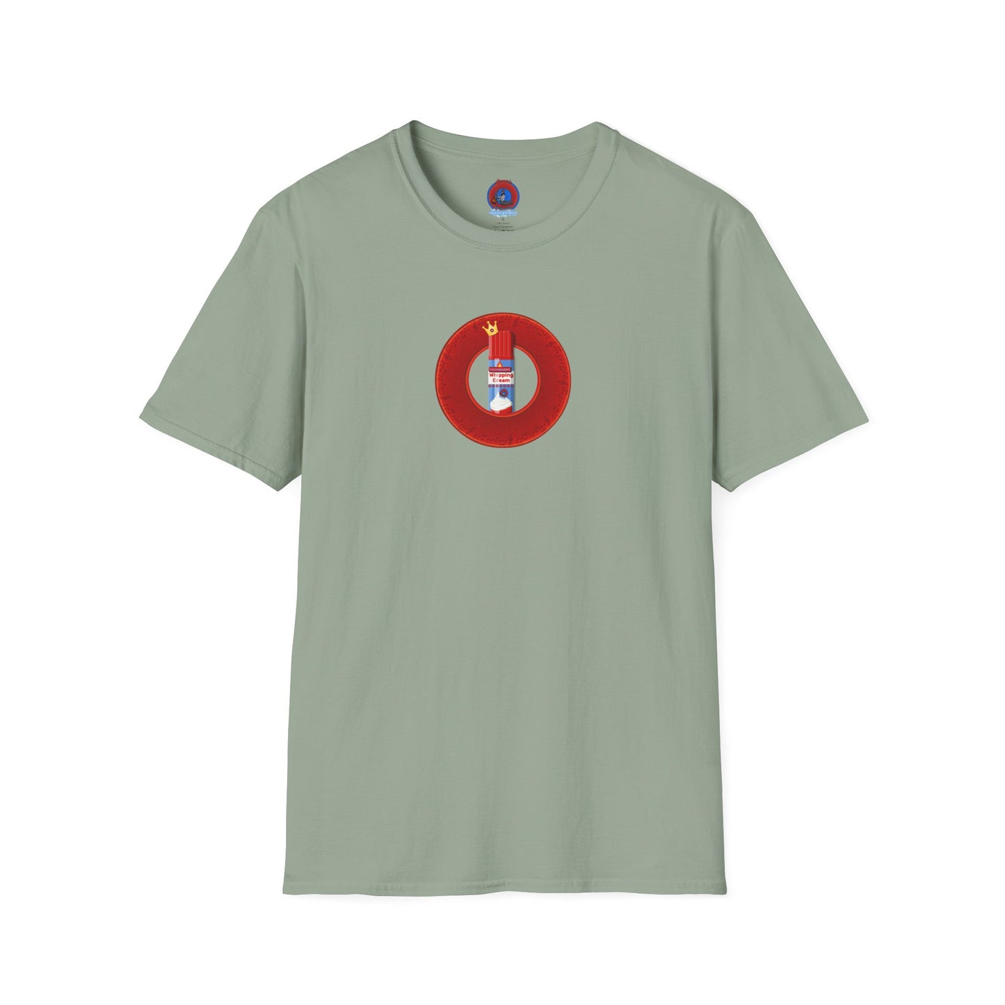 Classic Donut Tee - Unisex Soft-Style - "Princely Wooked Cream in a Can - YEMSG Donut " - vivid red donut