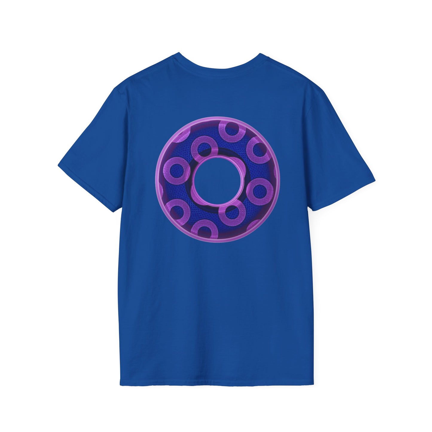 Plain Donuts/Unisex Soft-Style - "Plain Rustic Paradoxical Donuts" - light purple/dark blue donuts