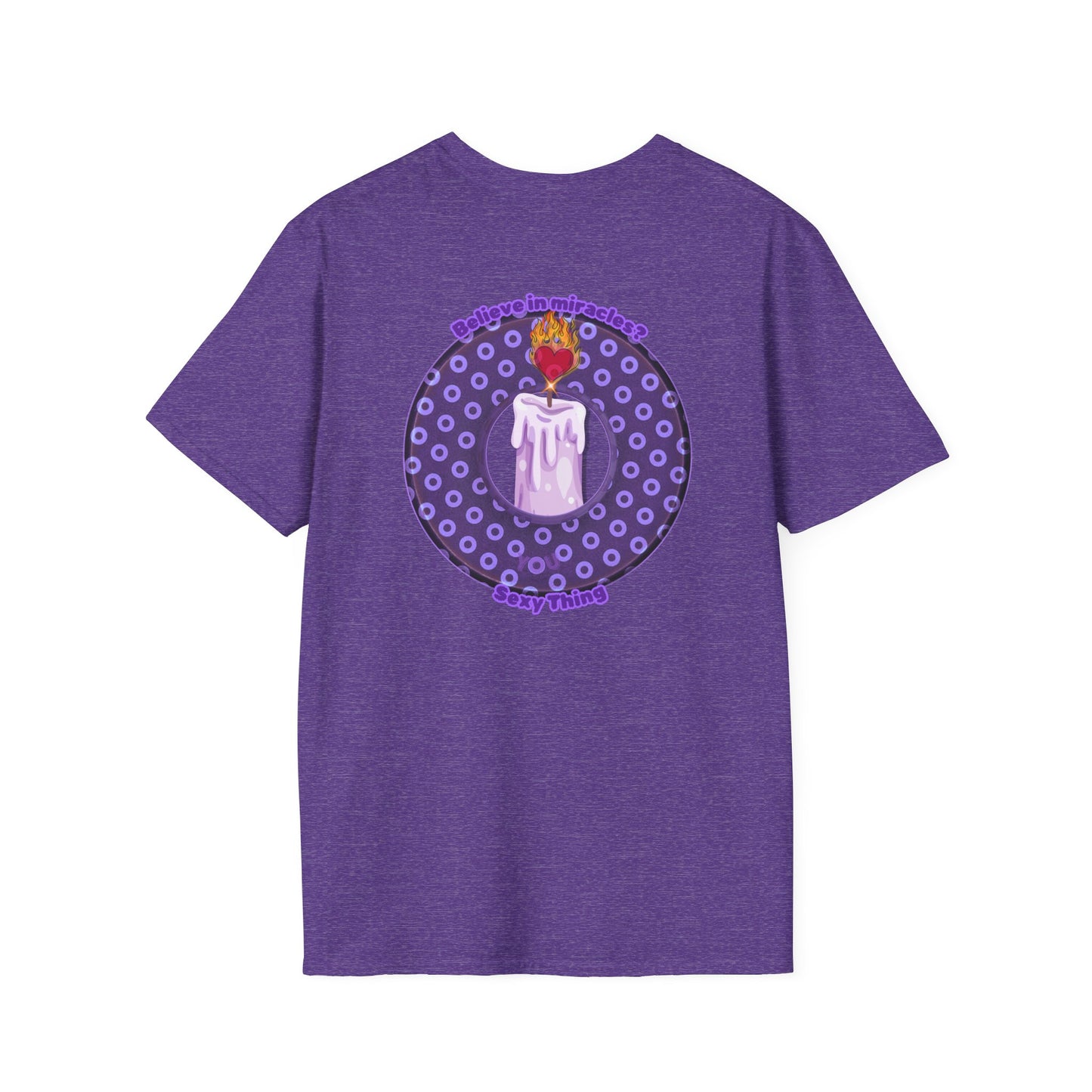 Classic Donut Tee - Unisex Soft-Style - "Donuts for Sexy Things" - electric purple/light purple paradox donut