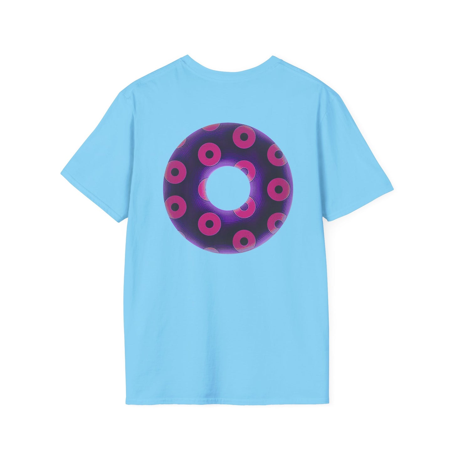 Plain Donuts/Unisex Soft-Style - "Plain Blimpy Paradoxical Donuts" - dark purple/bright magenta donuts