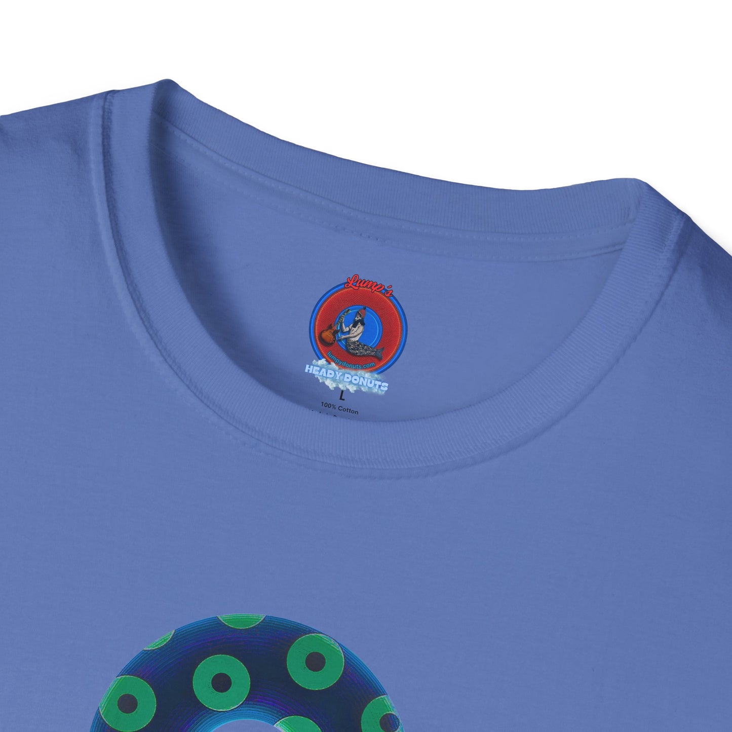 Plain Donuts/Unisex Soft-Style - "Plain Blimpy Paradoxical Donuts" - dark blue/jade green donuts