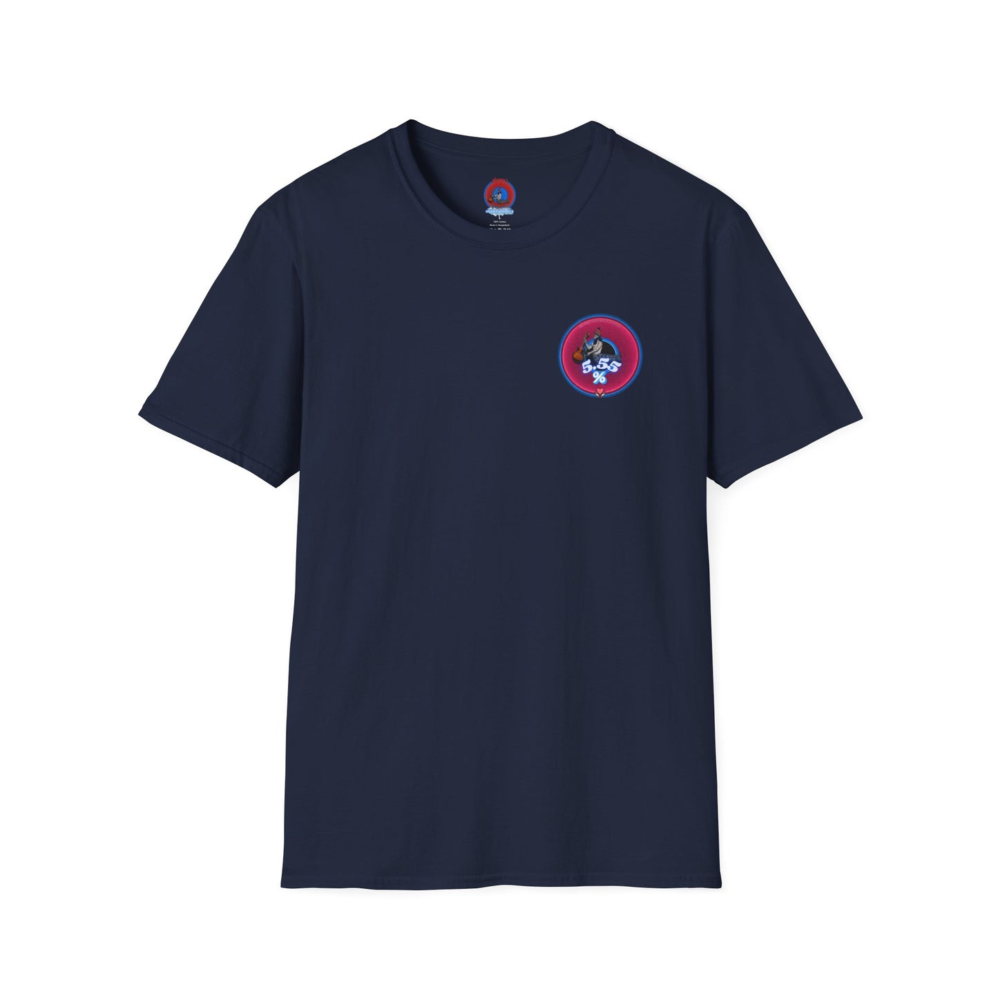 Classic Donut Tee - Unisex Soft-Style - "The 5.55% Donut" - vivid magenta donut - [*charitable print - 5.55% of profit to General Fund]