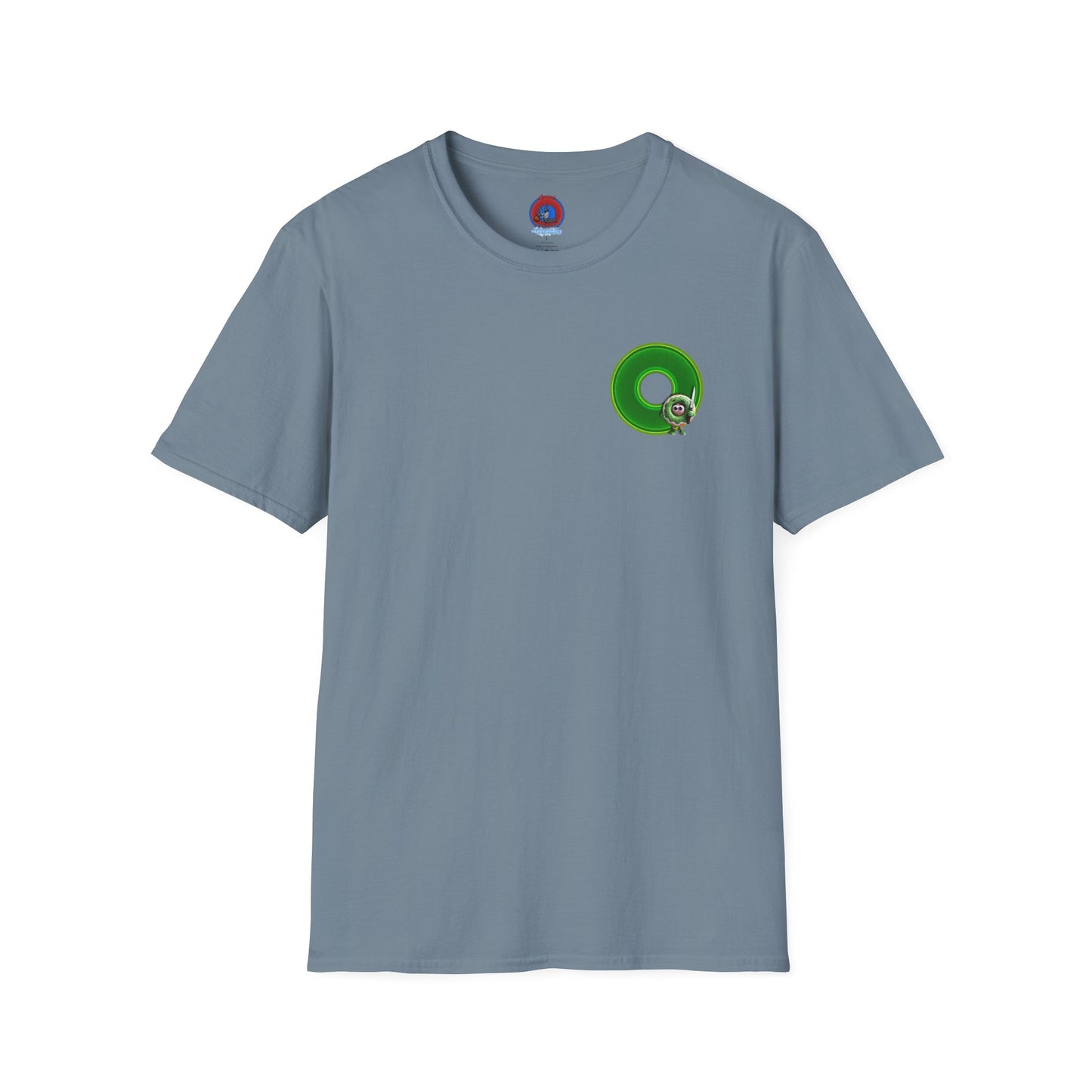 Classic Donut Tee - Unisex Soft-Style - "My Friend the Donut " - series 1.0  - variant 4 - green donut