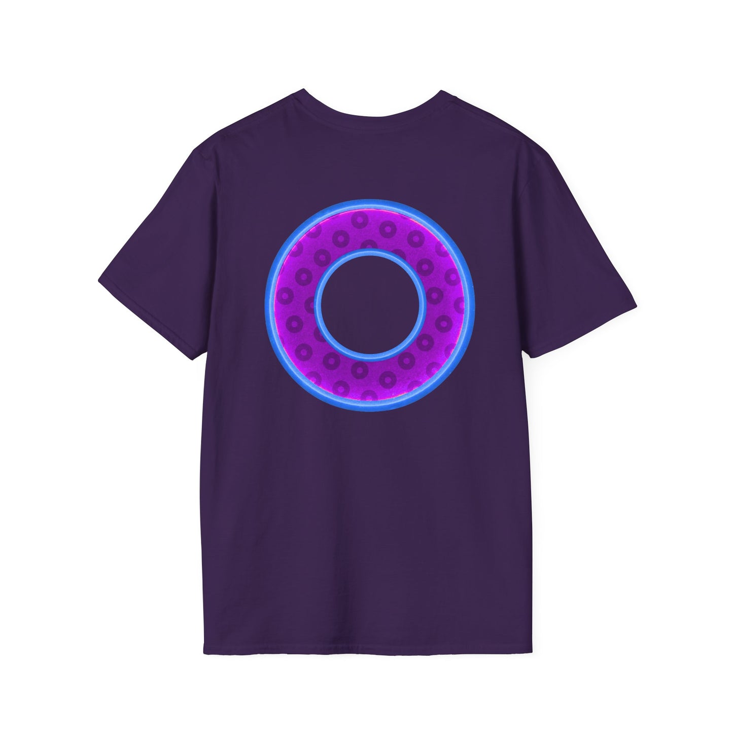 Plain Donuts/Unisex Soft-Style - "Plain Wide Mouthed Paradoxical Donuts" - purple/light royal blue donuts