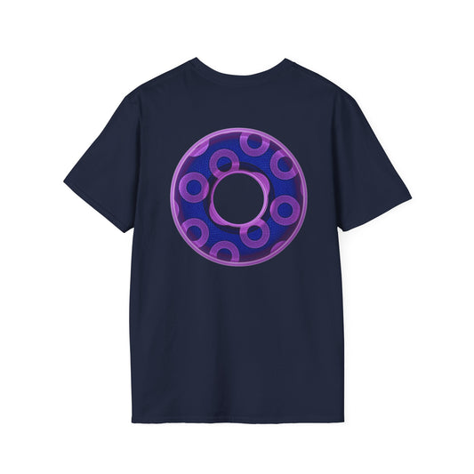 Plain Donuts/Unisex Soft-Style - "Plain Rustic Paradoxical Donuts" - light purple/dark blue donuts