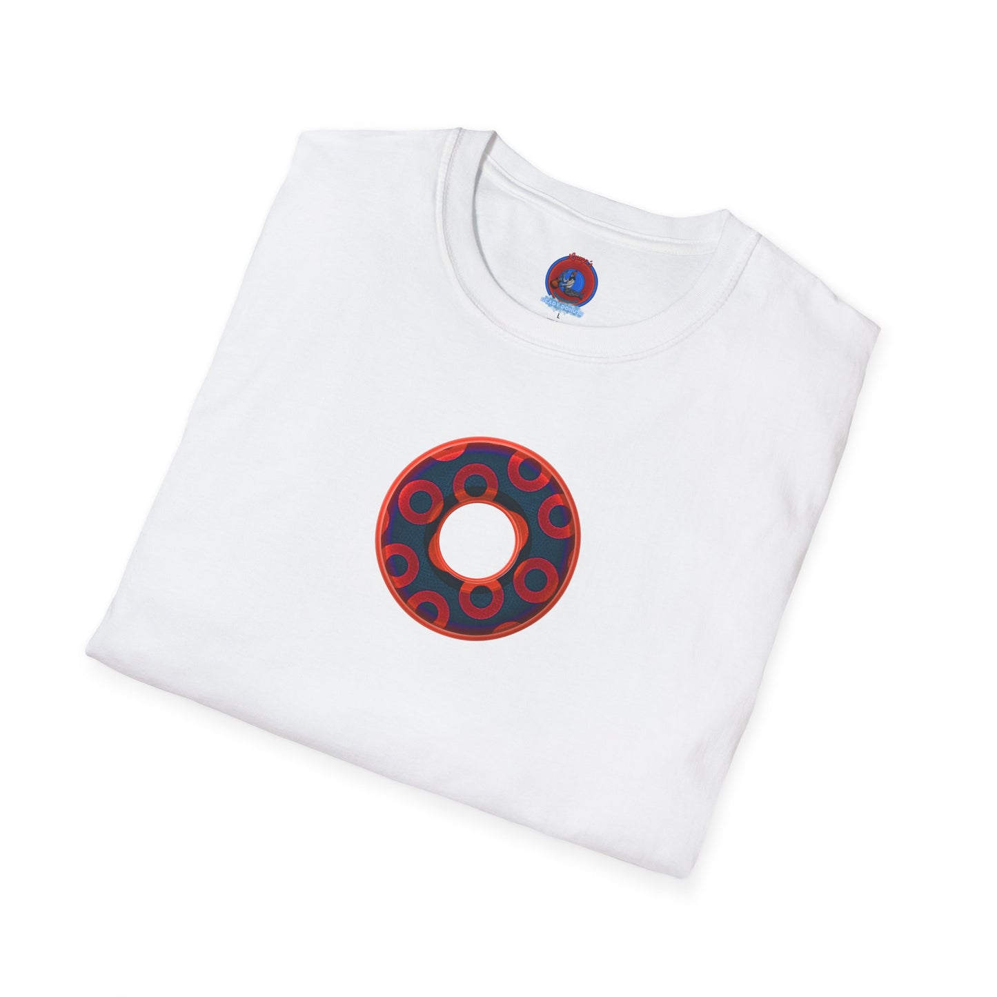 Plain Donuts/Unisex Soft-Style - "Plain Rustic Paradoxical Donuts" - red/navy blue donuts