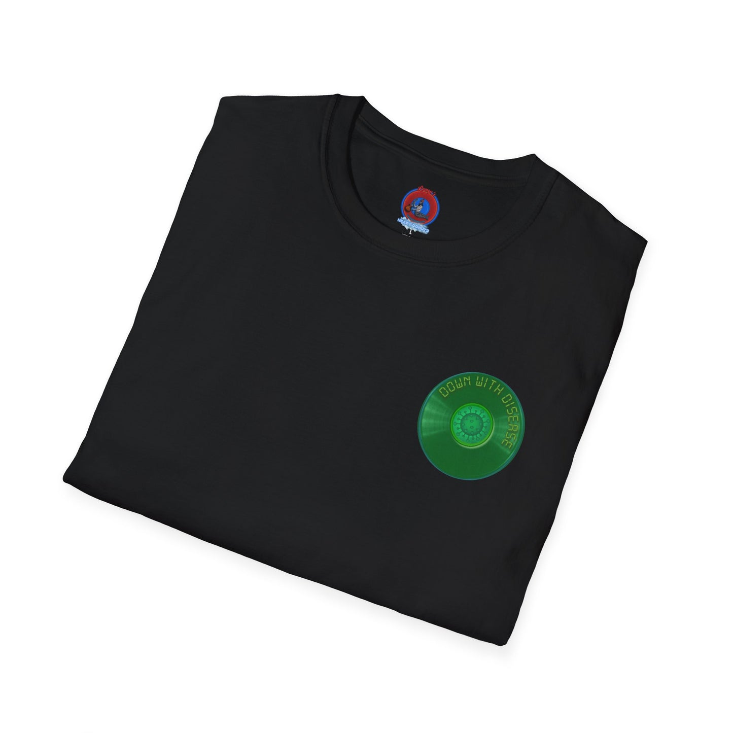 Classic Donut Tee - Unisex Soft-Style - "Down with this Donut Tee" - green donut