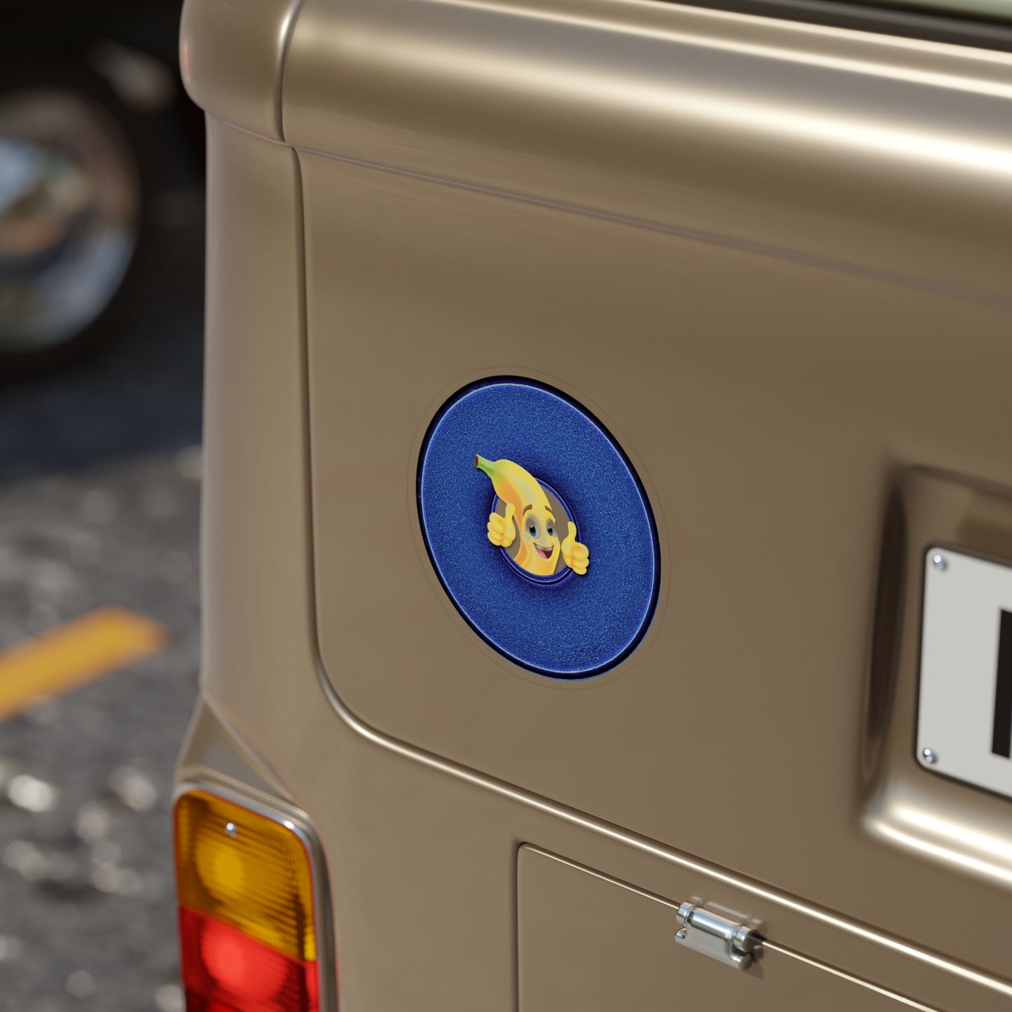 Donut Bumper/Outdoor Sticker - "Dis Sheet... it's Bananas" - variant 3 - blue donut - [Die-Cut] 6"x 6"