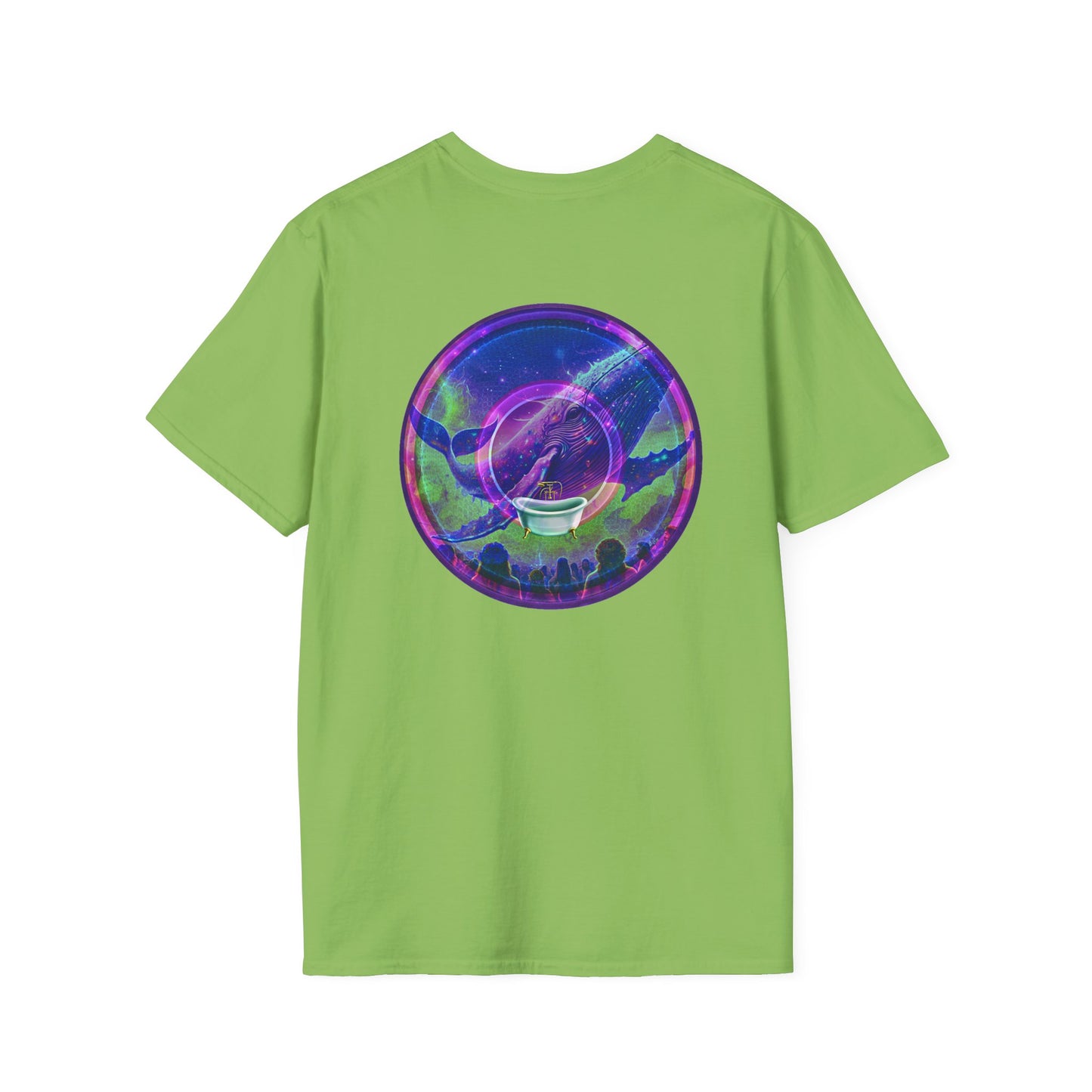 Classic Donut Tee - Unisex Soft-Style - "A Purple Humpback Whale of a Good Time" - variant 2 - purple picture donut