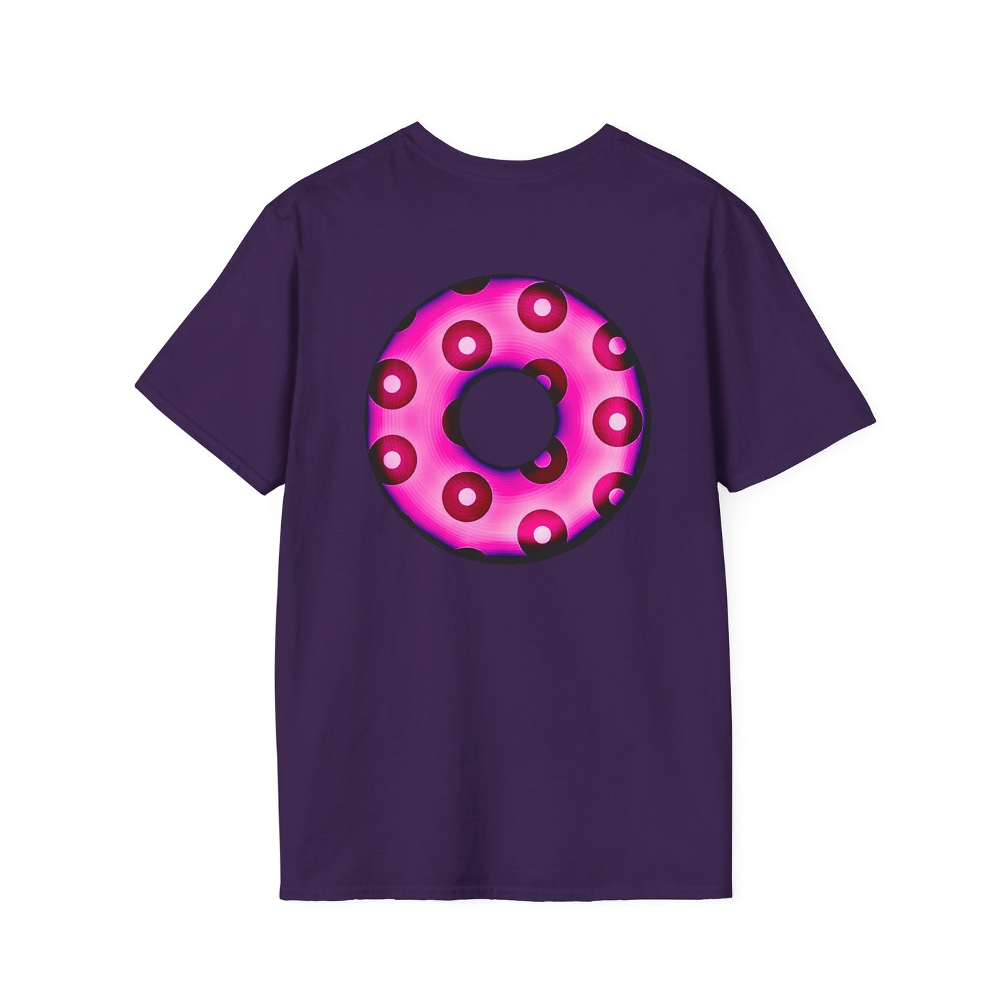 Plain Donuts/Unisex Soft-Style - "Plain Blimpy Paradoxical Donuts" - bright magenta/red donuts