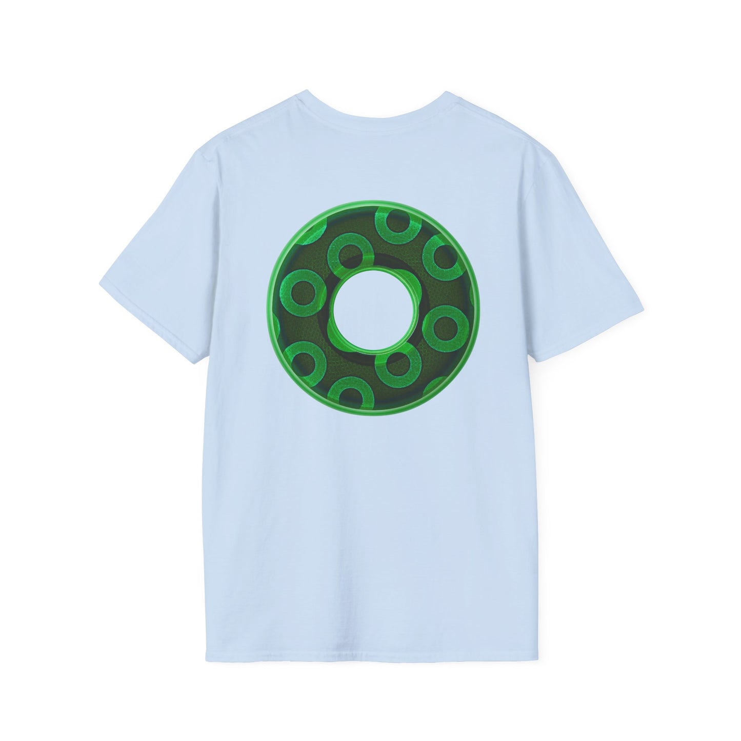 Plain Donuts/Unisex Soft-Style - "Plain Rustic Paradoxical Donuts" - light green/dark green donuts
