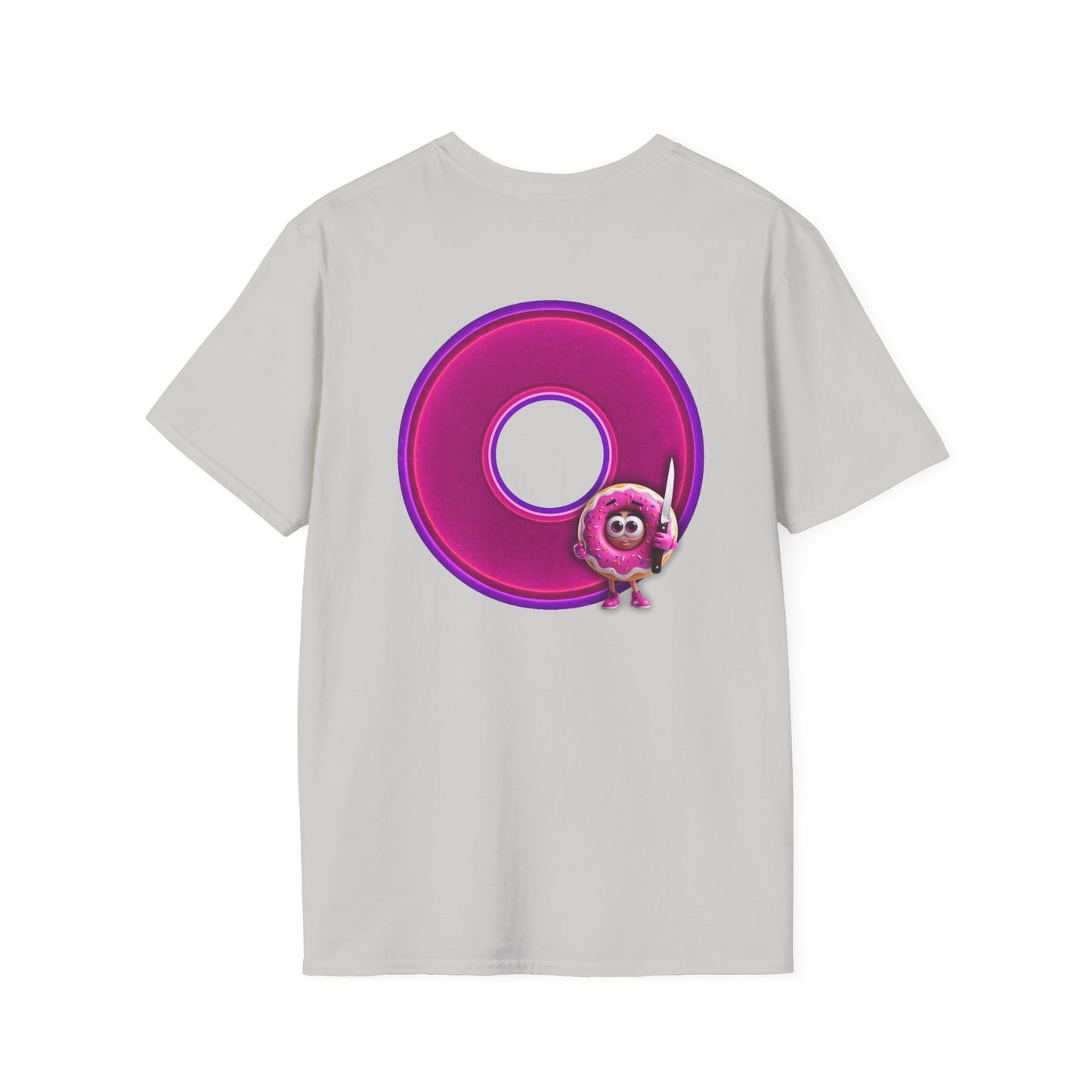 Classic Donut Tee - Unisex Soft-Style - "My Friend the Donut " - series 1.0  - variant 3 - magenta/purple donut