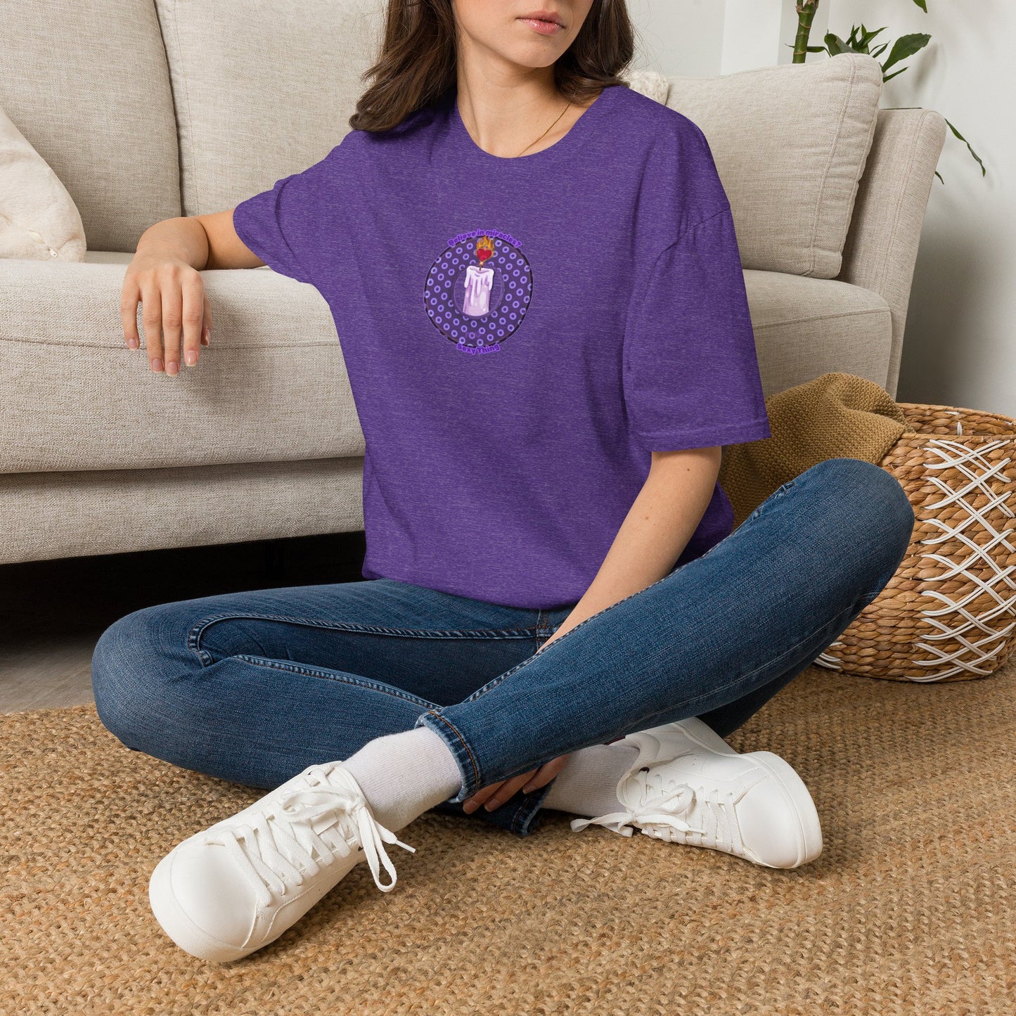 Classic Donut Tee - Unisex Soft-Style - "Donuts for Sexy Things" - electric purple/light purple paradox donut