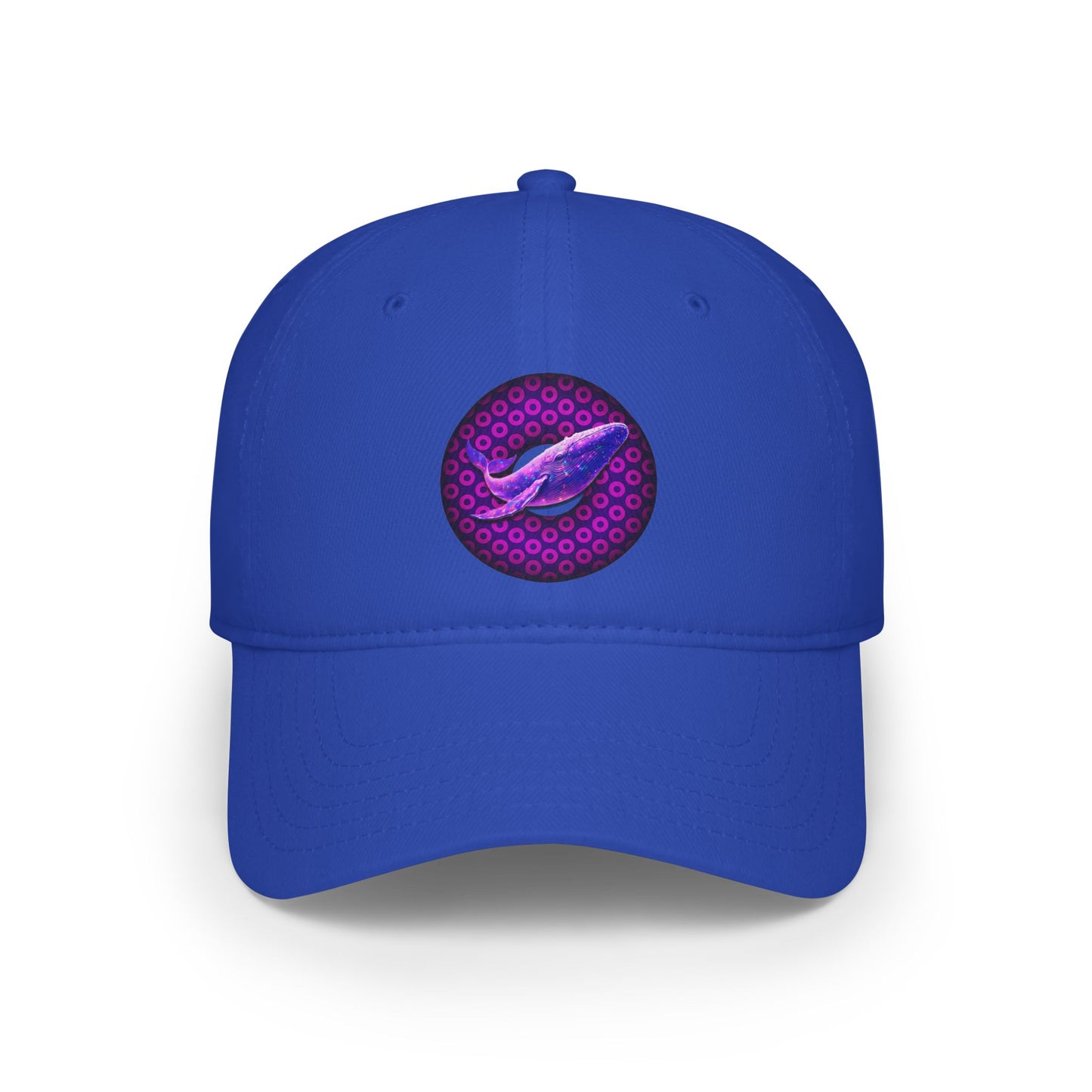 Lumpy Donut Baseball Cap - "Whale of a Good Donut Cap" - variant 1 - purple/magenta paradoxical donut w/