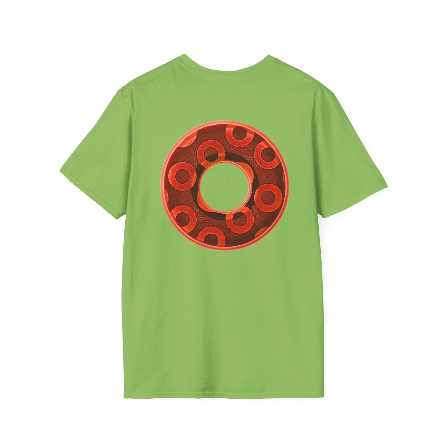 Plain Donuts/Unisex Soft-Style - "Plain Rustic Paradoxical Donuts" - red/dark red donuts