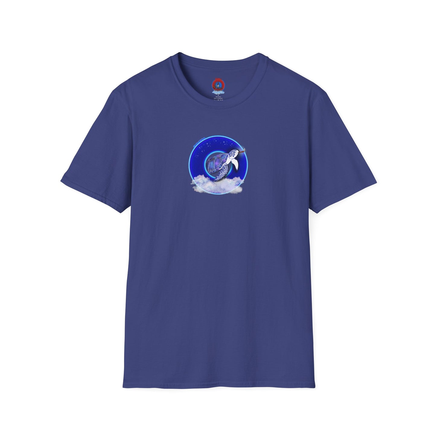 Classic Donut Tee - Unisex Soft-Style - "Clueless Wallob's Donuts" - vivid blue sky donut