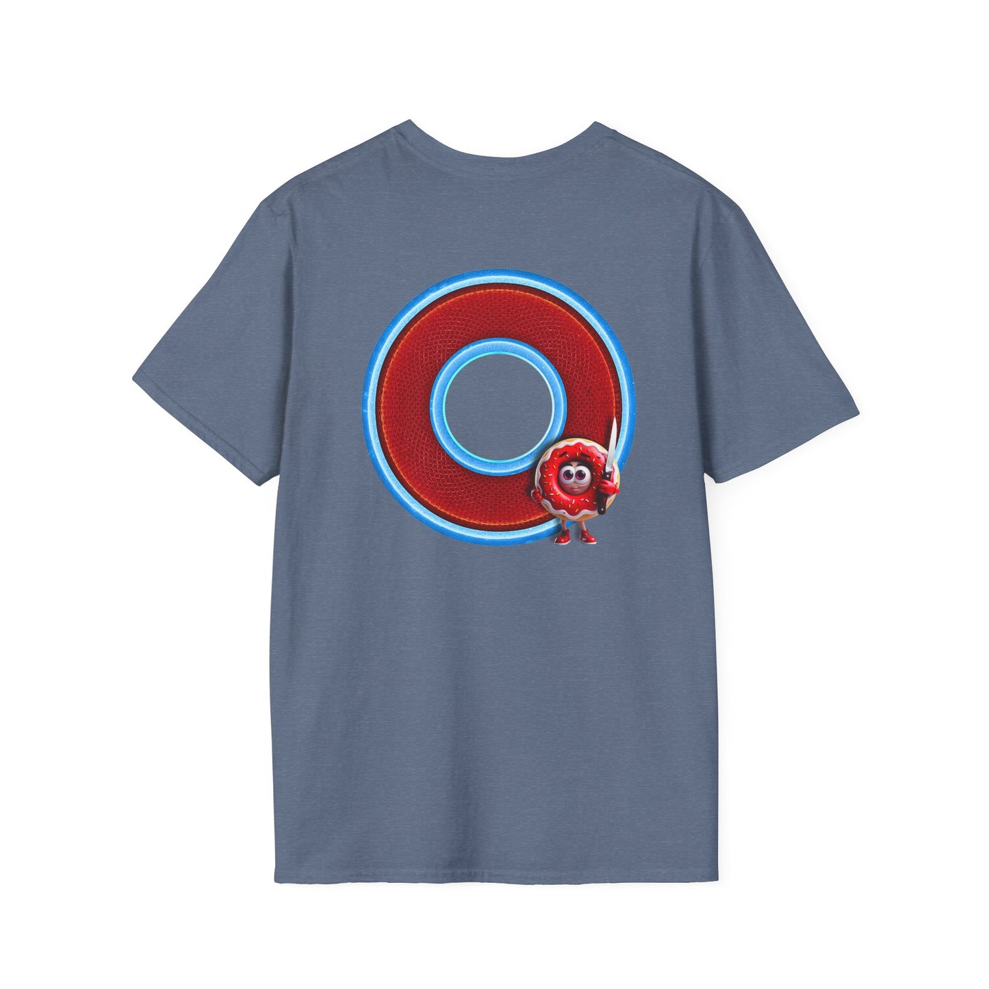 Classic Donut Tee - Unisex Soft-Style - "My Friend the Donut " - series 1.0  - variant 1 - red/blue donut