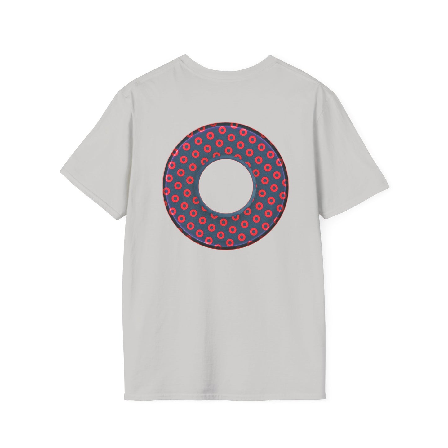 Plain Donuts/Unisex Soft-Style - "Plain Electric Paradoxical Donuts" - navy blue/red donuts