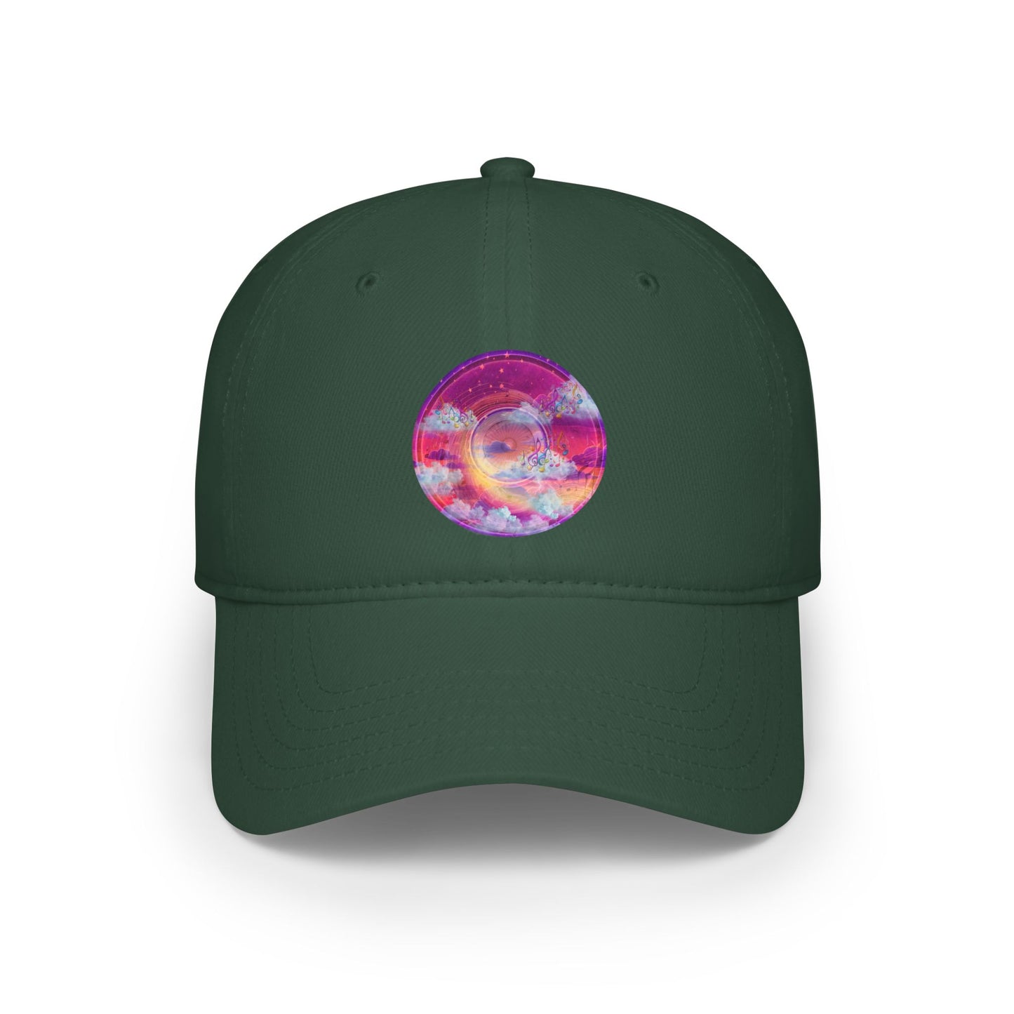 Lumpy Donut Baseball Cap - "Pillow Donuts!" - magenta/purpole donut w/