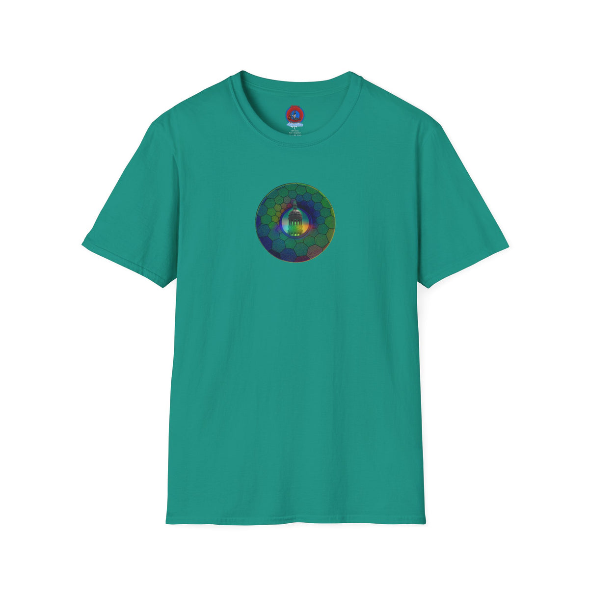 Classic Donut Tee - Unisex Soft-Style - "Save the Mondegreen City Hall Clock Tower" - hexadonut - series 1.0 -variant 1 - green donut