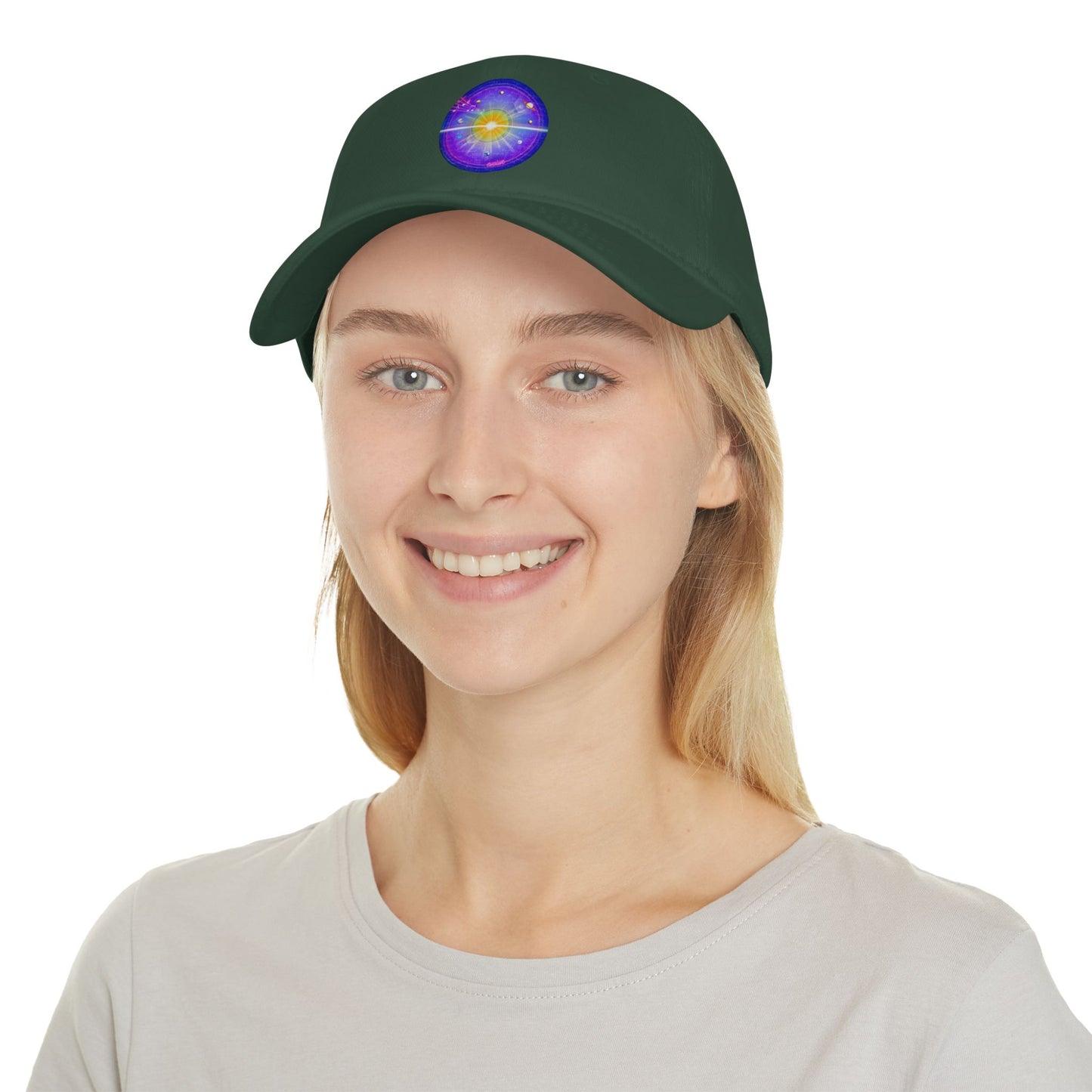 Lumpy Donut Baseball Cap - "The Quite Profound Donut Cap" - vivid purple solar donut w/