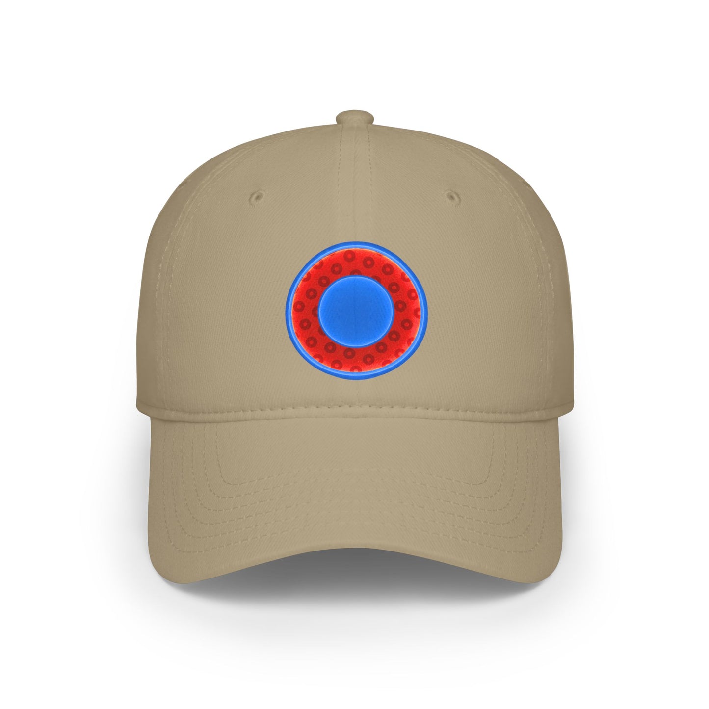 Lumpy Donut Baseball Cap - "Plain Paradoxical Wide Mouth Donut Cap" - paradoxical blue/red wide mouth donut w/ - variant 3
