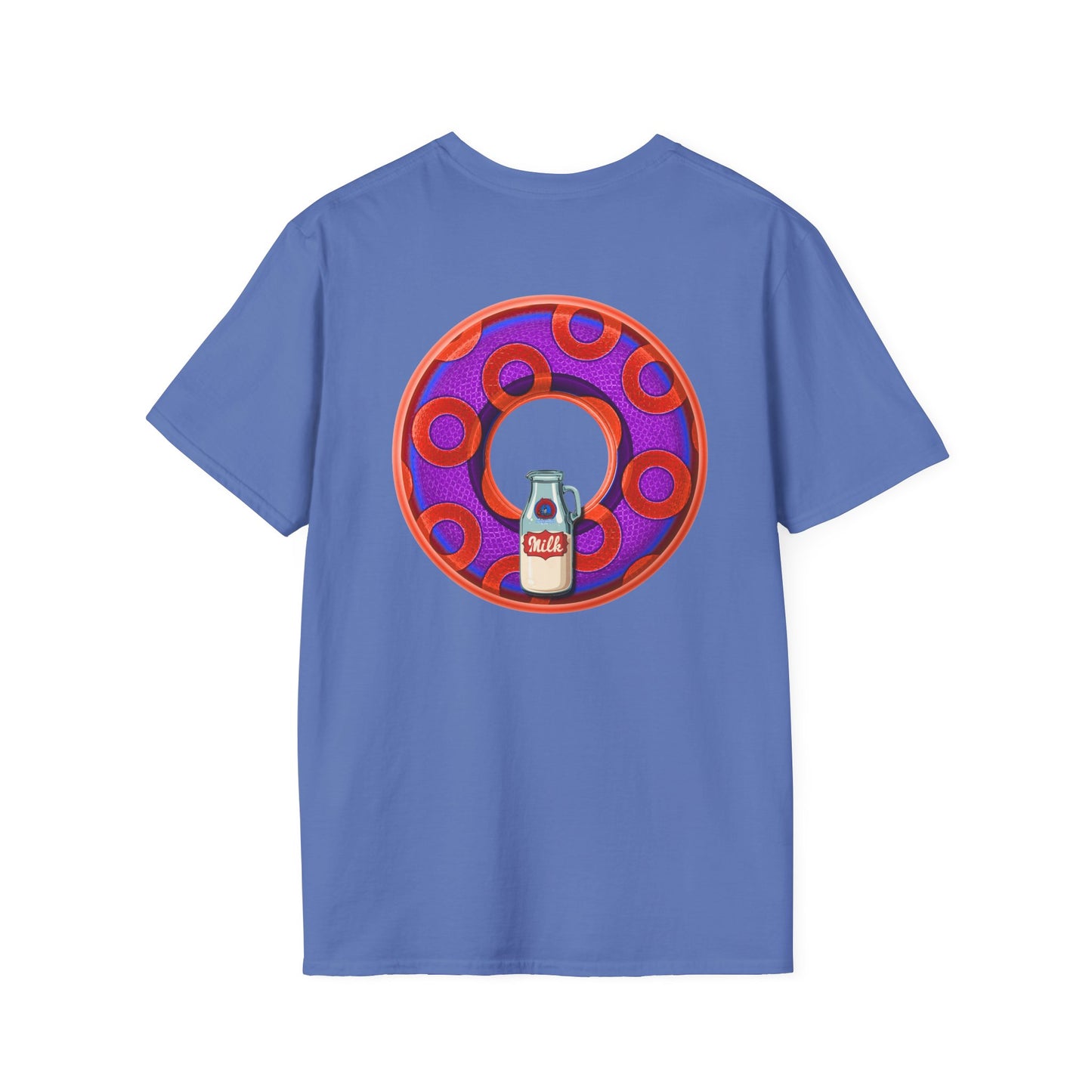 Classic Donut Tee - Unisex Soft-Style - "Wooked Cream - YEMSG Donut " -purple/red rustic paradox donut - variant 6