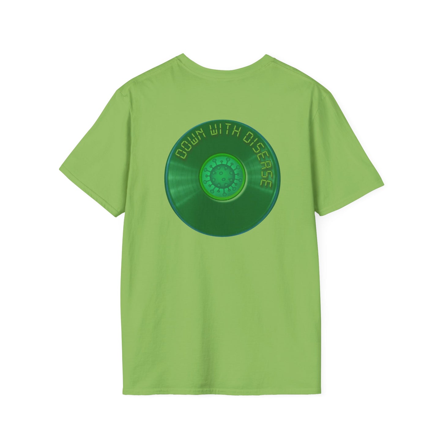 Classic Donut Tee - Unisex Soft-Style - "Down with this Donut Tee" - green donut