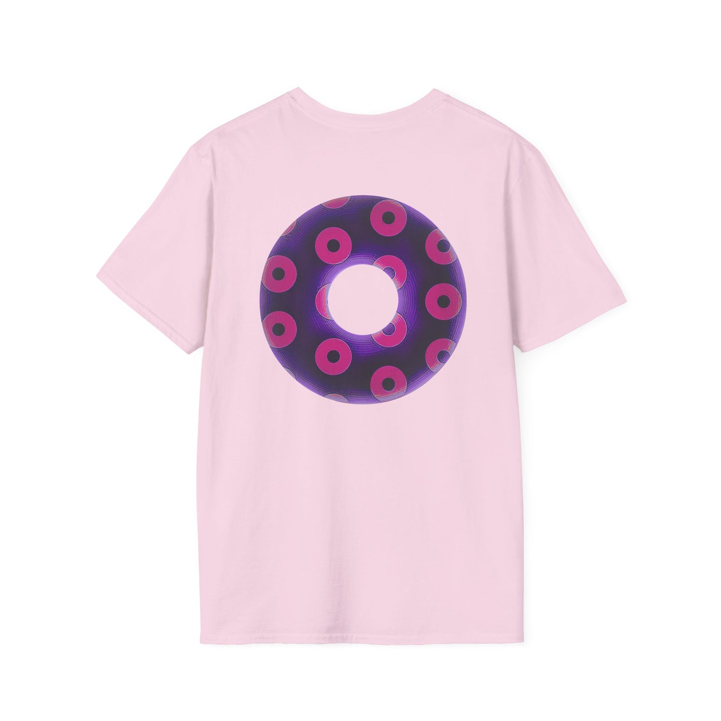 Plain Donuts/Unisex Soft-Style - "Plain Blimpy Paradoxical Donuts" - dark purple/bright magenta donuts