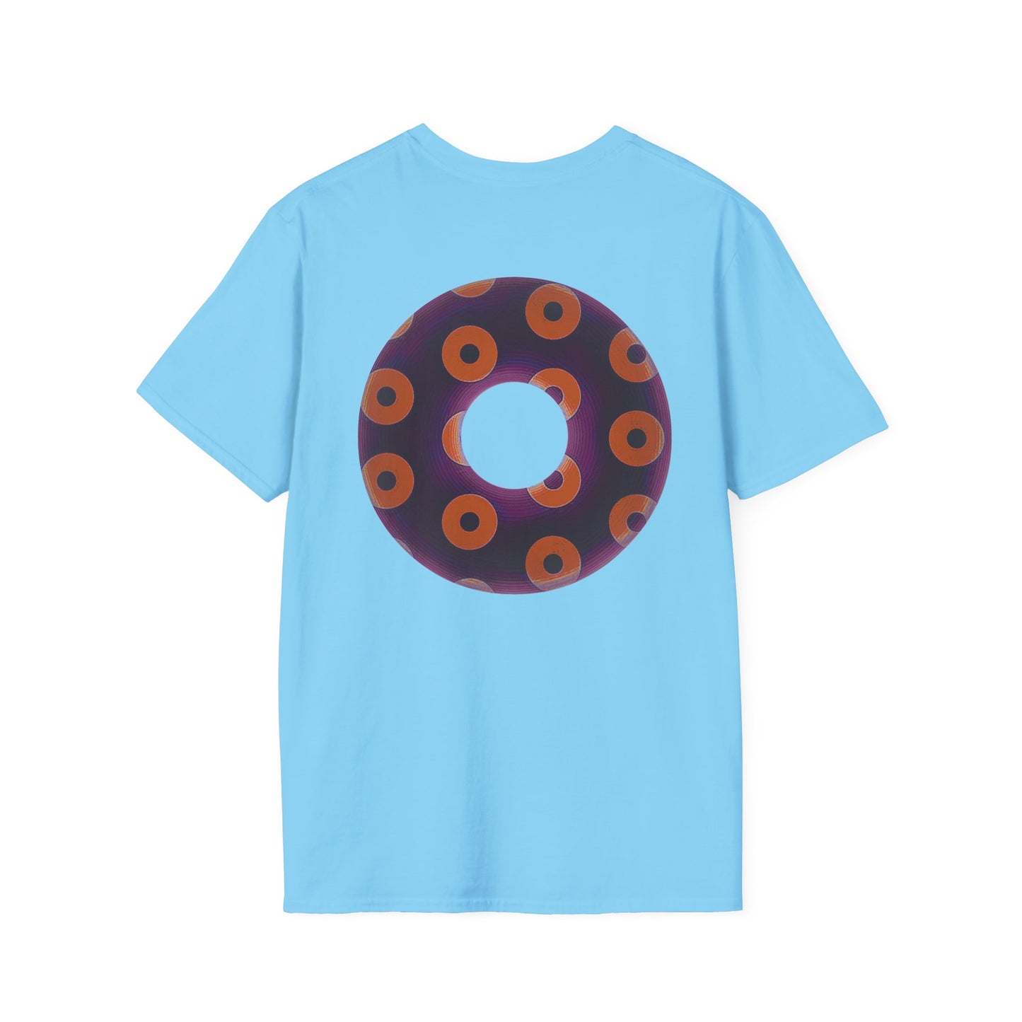 Plain Donuts/Unisex Soft-Style - "Plain Blimpy Paradoxical Donuts" - dark red-purple/orange donuts