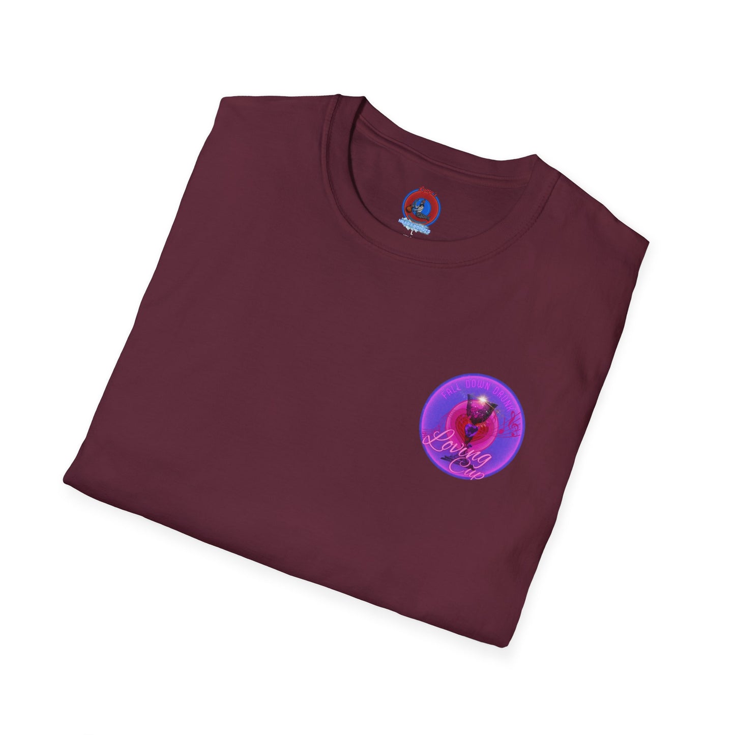 Classic Donut Tee - Unisex Soft-Style - "The Loving Donut" - series 1.0  - pink/purple donut [*Charity Donut]