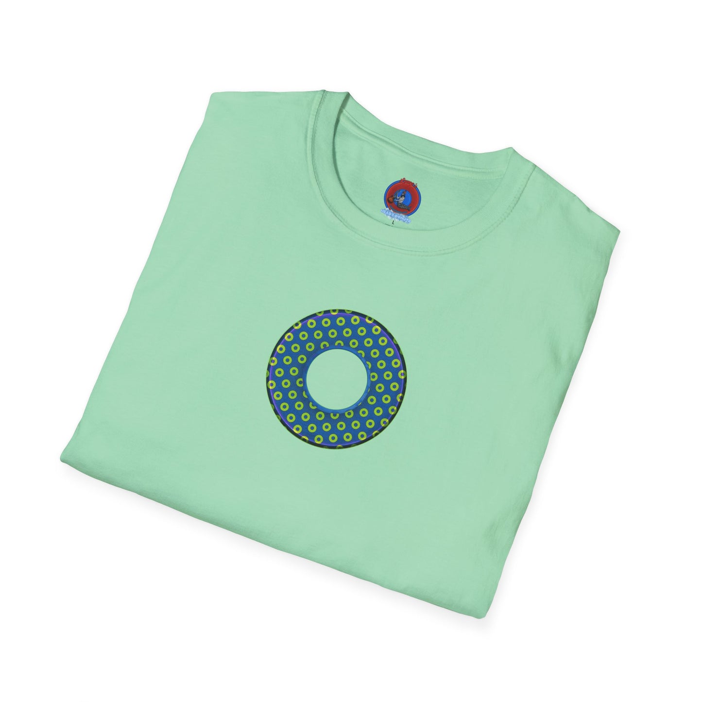 Plain Donuts/Unisex Soft-Style - "Plain Electric Paradoxical Donuts" - yellow/blue donuts