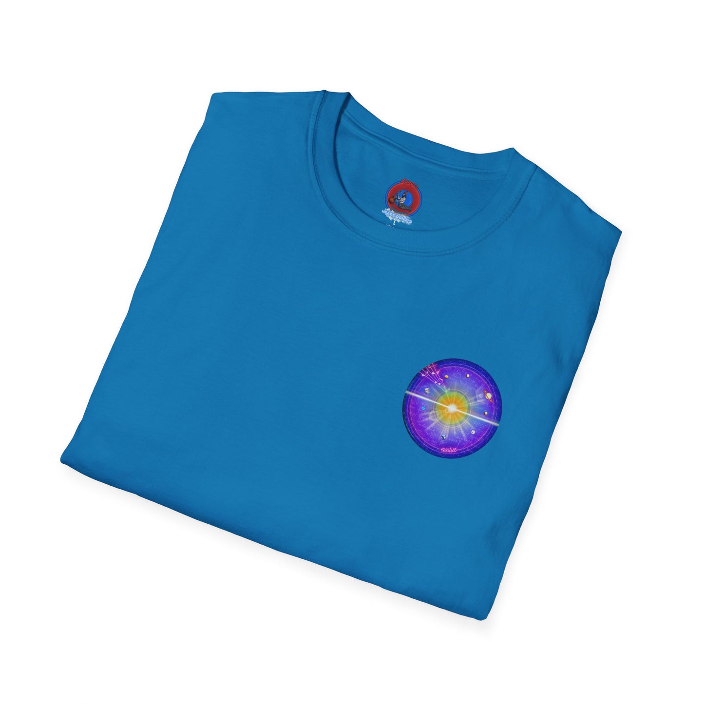 Classic Donut Tee - Unisex Soft-Style - "The Quite Profound Donut" - series 1.0  - blue/purple/magenta donut
