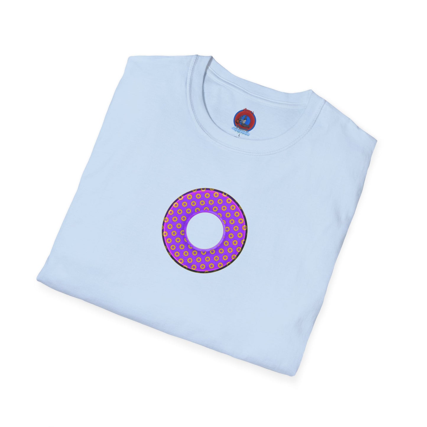 Plain Donuts/Unisex Soft-Style - "Plain Electric Paradoxical Donuts" - bright purple/magenta donuts