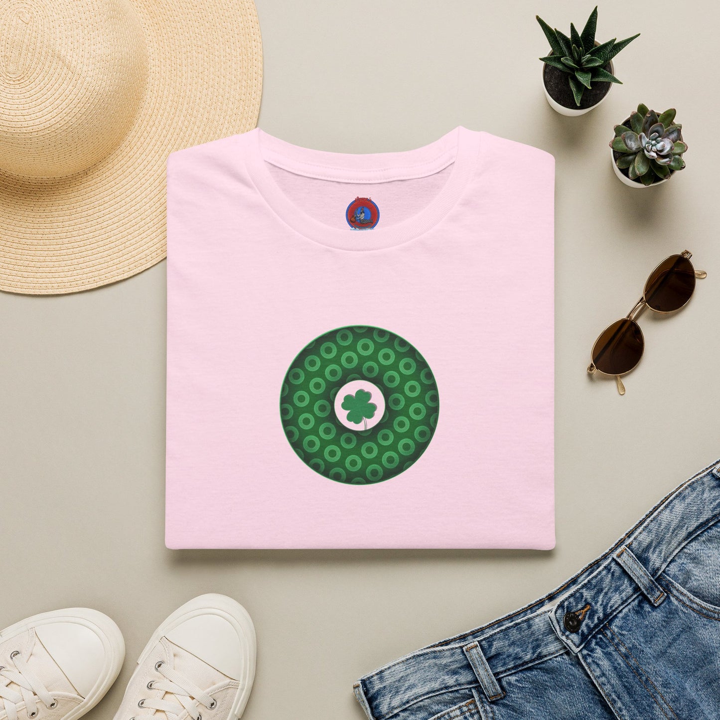 Classic Donut Tee - Unisex Soft-Style - "Patron Saint of Donuts" - St. Patrick's Day Donut - holiday edition - variant 1
