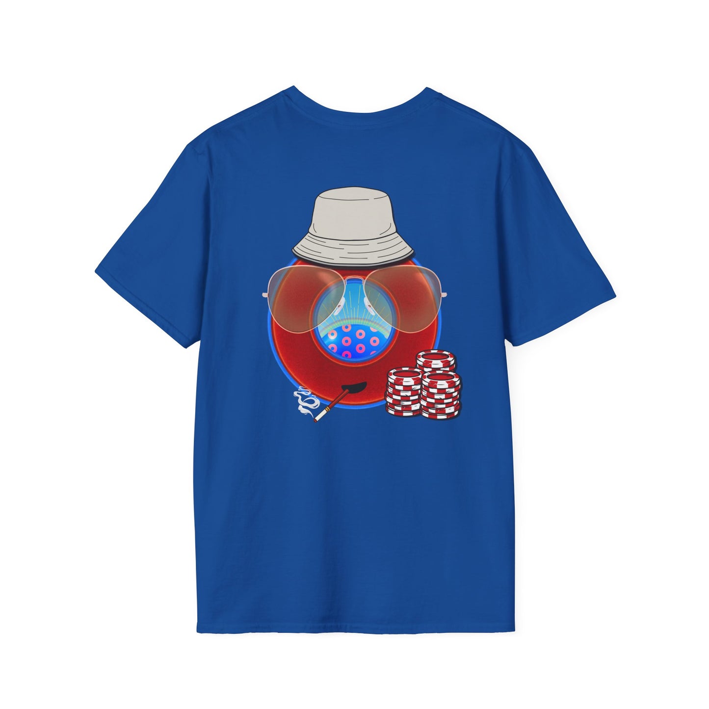 Classic Donut Tee - Unisex Soft-Style - "Gonzo Donut - Fear and Loathing in Gamehendge" - vivid red donut