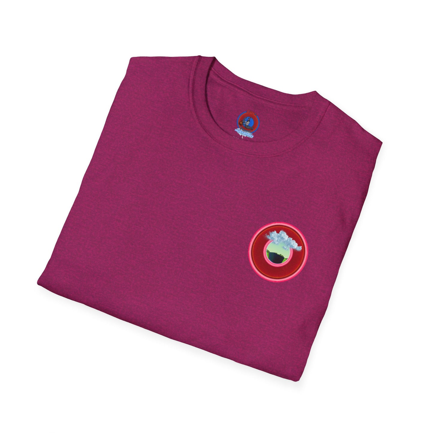 Classic Donut Tee - Unisex Soft-Style - "Got Rhombus?" - series 1.0  - variant 2 - red/pink donut