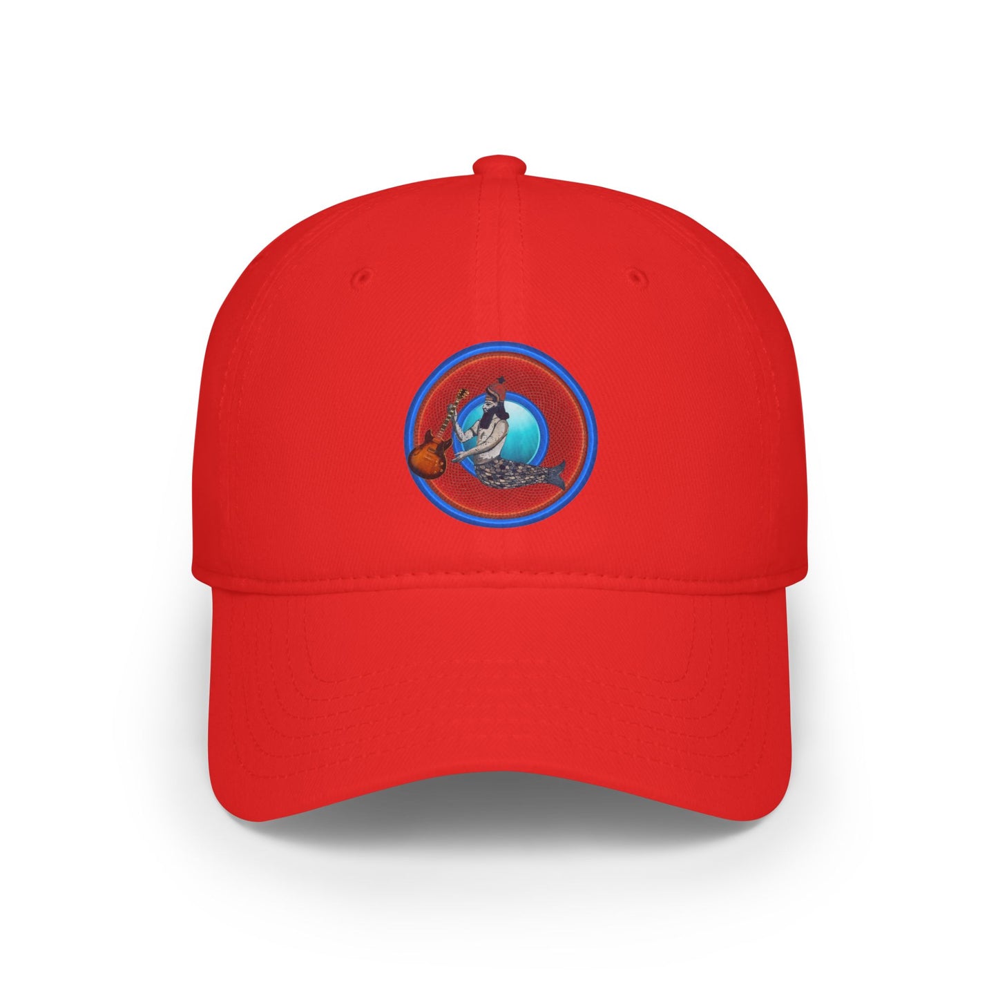 Lumpy Donut Baseball Cap - "Doggone Dagon Donut Cap" - variant 3 - rustic red donut w/