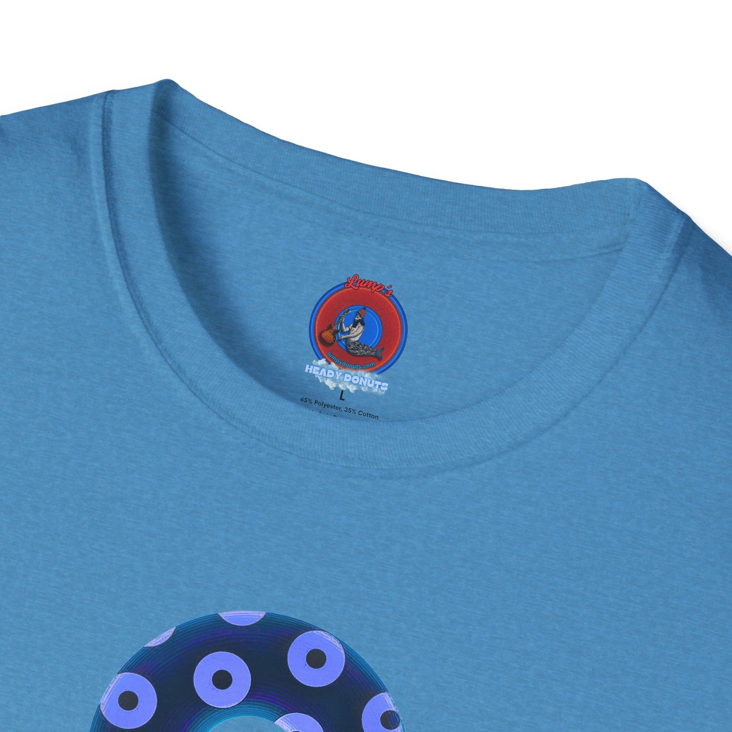 Plain Donuts/Unisex Soft-Style - "Plain Blimpy Paradoxical Donuts" - dark blue/Caroline blue donuts