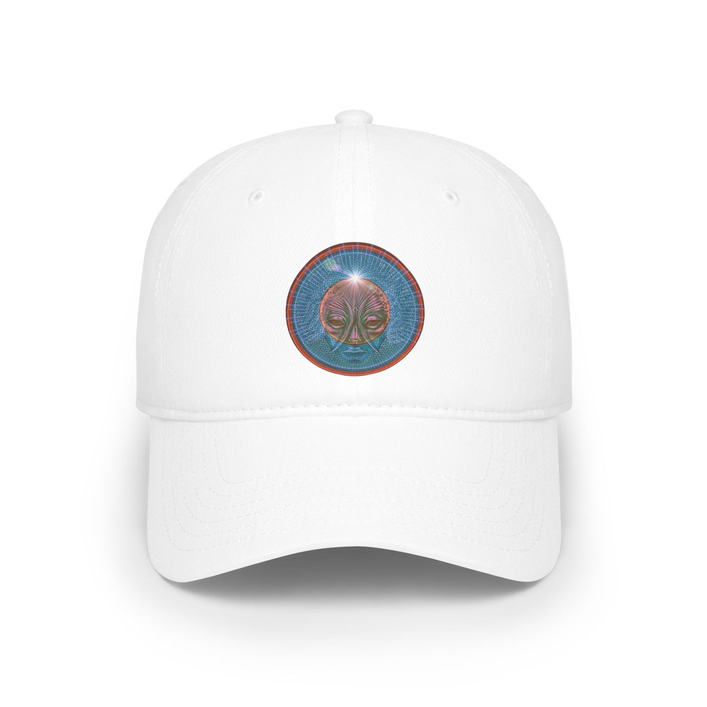 Lumpy Donut Baseball Cap - "Conjurers' of Awesome Donut Cap" - variant 2 - rustic blue donut w/