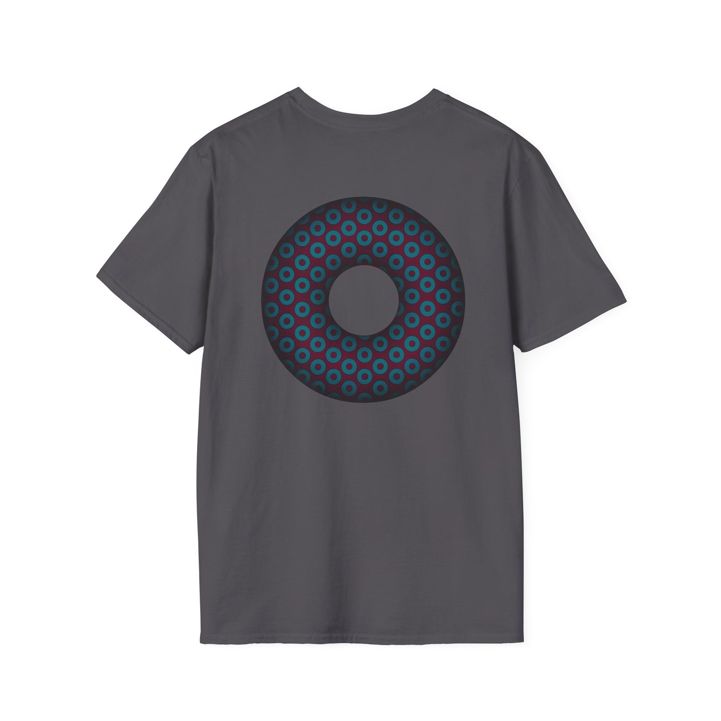 Plain Donuts/Unisex Soft-Style - "Plain Paradoxical Grided Donuts" - dark teal/dark purple donuts